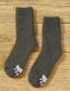 ieftine ciorapi barbatesti-Bărbați 3 perechi Șosete Șosete de lână Șosete Medii Șosete casual Șosete de iarnă Modă Confortabili Laba de pisică Casual Zilnic Cald Toamna iarna Negru Kaki