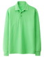 tanie klasyczna koszulka polo-Męskie Koszulka polo Koszula golfowa Solidne kolory Wieczorne Zielony Czarny Niebieski Żółty Jasnozielony Codzienny Wyjściowe Długi rękaw Przycisk w dół Odzież Bawełna Moda Moda miejska Prosty