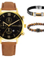 voordelige horloges-Quartz horloges voor Heren Analoog Kwarts Retro Casual Klassiek Chronograaf Legering Leer Klassiek Thema Vintage thema