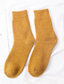billige sokker for menn-Herre 3 Par Sokker Ullsokker Besetningssokker Hverdagssokker Vintersokker Mote Komfort Ensfarget Avslappet Daglig Varm Vinter Svart Blå