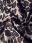billige Skjorter med trykk for menn-Herre Skjorte Leopard Klassisk krage Svart Rosa Blå Brun Grønn Andre trykk Gate Avslappet Langermet Trykt mønster Klær Mote Designer Forretning Fritid