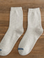 voordelige heren sokken-Voor heren 5 paar Sokken Crew Sokken Casual sokken Modieus Comfortabel Katoen Effen Casual Dagelijks Warm Herfst winter Groen Zwart
