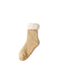 abordables chaussettes pour hommes-Chaussettes doublées en sherpa Bas Chaussettes Homme Couleur unie Polyester Intérieur Chaud Hiver 1 paire Noir