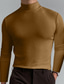 billiga Casual T-shirts för män-Herr Casual skjorta Långärmad tröja Vanligt / Solid Polokrage icke-tryck EU / US-storlek Hemma kläder Långärmad Kläder Fritid