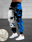 cheap Graphic Sweatpants-Men&#039;s Sweatpants Joggers Trousers Drawstring Side Pockets Elastic Waist Color Block Graphic Prints Comfort Breathable Sports Outdoor Casual Daily Cotton Blend Terry Streetwear Stylish Green Blue