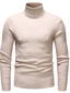 tanie sweter męski sweter-Męskie Sweter Sweter sweter Robić na drutach Golf Zatrzymujący ciepło Współczesny współczesny Praca Dzienne zużycie Odzież Jesień i zima Żółtobrązowy Czarny M L XL