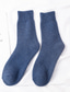 levne pánské ponožky-Pánské 3 páry Ponožky Vlněné ponožky sady ponožek Ponožky pro běžné nošení Zimní ponožky Módní Pohodlné Jednobarevné Ležérní Denní Teplé Zima Černá Vodní modrá