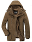 お買い得  メンズジャケット＆コート-メンズフード付きウィンターコートジャケットは、暖かいビジネスカジュアルを厚くします