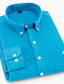 billiga Vardagsskjortor-Herr Flanellskjorta Manchesterskjorta Skjorta Grafiska tryck Krage Nedvikt Svart Blå Gul Vin Marinblå Arbete Ledigt Långärmad Button-Down Kläder Bomull Affär Enkel