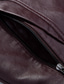 cheap Men&#039;s Jackets &amp; Coats-Men&#039;s Fleece Jacket Faux Leather Jacket Fleece Lining Warm Daily Wear Going out Office &amp; Career Zipper Hooded Stylish Warm Ups Comfort Jacket Outerwear Solid / Plain Color Pocket Front Zip Black Dark
