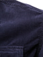voordelige casual herenoverhemden-Voor heren Overhemd met knopen Corduroyshirt Effen Strijkijzer Rood Marineblauw blauw Bruin Groen Casual Dagelijks Lange mouw Button-omlaag Kleding Katoen Modieus Streetwear Klassiek