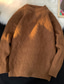 abordables suéter de los hombres-Hombre Suéter de punto Waffle Tejer Recortado De Punto Color sólido Cuello Barco Básico Elegante Exterior Diario Ropa Invierno Otoño Negro Rojo S M L