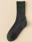 זול גרבי גברים-בגדי ריקוד גברים 5 זוגות גרביים גרבי צוות גרביים ליומיום אופנתי נוחות כותנה קולור בלוק פסים קזו&#039;אל יומי חם סתיו חורף שחור פול