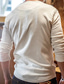 cheap Men&#039;s Casual T-shirts-Men&#039;s Henley Shirt Plain Henley Sports Holiday Long Sleeve Button-Down Clothing Apparel Basic Casual Comfortable