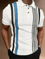 preiswerte klassisches Polo-Herren Poloshirt Golfhemd Gestreift Grafik-Drucke Umlegekragen Grün Blau Braun Strasse Täglich Kurzarm Button-Down Bedruckt Bekleidung Modisch Casual Komfortabel