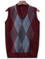 ieftine veste pulover1-Bărbați Vestă pulover Pulover pulover Săritor Cablu Tricotat Multistratificat Strălucire Culoare solidă În V Stilul etnic Stil Vintage Zilnic Umăr scăpat Iarnă Toamnă Negru Alb S M L