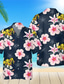 billige Hawaiiskjorts-Herre Skjorte Hawaii skjorte Sommerskjorte Aloha skjorte Blomstret Grafiske trykk Aftæpning Hvit Rød Navyblå Blå 3D-utskrift utendørs Gate Kortermet Knapp ned Trykt mønster Klær Tropisk Hawaiisk