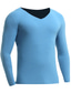 Χαμηλού Κόστους Πυτζάμες-Ανδρικά Ισοθερμικά εσώρουχα Ρουχισμός Ύπνου Θερμικό πουκάμισο Μονόχρωμες Βασικό Μοντέρνα Ανατομικό Σπίτι Πολυεστέρας Άνεση Ζεστό Λαιμόκοψη V Μακρυμάνικο Χειμώνας Φθινόπωρο Μαύρο Θαλασσί