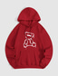 abordables Sweat-shirt à capuche basique-Homme Sweat à capuche Noir Rouge Beige Blanche Capuche Graphic Ours Imprimer Sport &amp; Loisir Des sports Vêtement de rue Estampage à chaud basique Vêtement de rue Casual Hiver Automne Vêtement Tenue