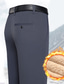 abordables Chino-Homme Sherpa pantalon de costume Pantalon Poche Plein Confort Chaud Entreprise Casual du quotidien Rétro Vintage Grande occasion Noir bleu marine Micro-élastique
