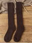 levne pánské ponožky-Pánské 5 párů Ponožky Vlněné ponožky Punčochy Ponožky pro běžné nošení Zimní ponožky Módní Pohodlné Jednobarevné Ležérní Denní Teplé Zima Černá Khaki
