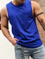 cheap Gym Tank Tops-Men&#039;s Tank Top Vest Undershirt Sleeveless Shirt Solid Colored Crew Neck Street Sports Sleeveless Clothing Apparel Fashion Casual Comfortable Big and Tall