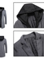 cheap Men&#039;s Jackets &amp; Coats-Men&#039;s Winter Coat Wool Coat Overcoat Daily Wear Going out Winter Wool Thermal Warm Washable Outerwear Clothing Apparel Fashion Warm Ups Solid Colored Detachable Hood Hooded Single Breasted