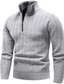 cheap Men&#039;s Pullover Sweater-Men&#039;s Sweater Pullover Sweater Jumper Ribbed Knit Cropped Knitted Solid Color Turtleneck Keep Warm Modern Contemporary Work Daily Wear Clothing Apparel Fall &amp; Winter Light Grey Dark Grey S M L