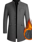 Χαμηλού Κόστους Ανδρικά Μπουφάν &amp; Παλτό-Ανδρικά Χειμερινό παλτό Μάλλινο Παλτό Πανωφόρι Κοντό παλτό Καθημερινά Ρούχα Διακοπές Χειμώνας Φθινόπωρο Μαλλί Διατηρείτε Ζεστό Για Υπαίθρια Χρήση Εξωτερικά ενδύματα Ρούχα Μοντέρνα Θερμαντικά Μονόχρωμο