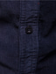 billiga fritidsskjortor för män-Herr Knapp upp skjorta Manchesterskjorta Slät Nedvikt Rubinrött Marinblå Blå Brun Grön Ledigt Dagligen Långärmad Button-Down Kläder Bomull Mode Streetwear Klassisk