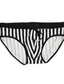 cheap Men&#039;s Underwear-Men&#039;s 1pack Swim Briefs Swimsuit Swimwear Print Antibacterial Leak Proof Stripe Mid Waist Black