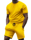 cheap Men&#039;s Casual T-shirts-Men&#039;s T-shirt Suits Tracksuit Tennis Shirt Shorts and T Shirt Set Solid Colored Crew Neck Outdoor Street Short Sleeve Drawstring 2 Piece Clothing Apparel Sports Designer Sportswear Classic