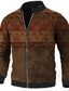 cheap Men&#039;s Jackets &amp; Coats-Men&#039;s Coat Standing Collar Zipper Black Fashion Sports &amp; Outdoor Fall &amp; Winter / Long Sleeve