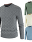 cheap Men&#039;s Pullover Sweater-Men&#039;s Pullover Sweater Waffle Knit Cropped Knitted Solid Color Crew Neck Basic Stylish Outdoor Daily Fall Winter Blue Army Green M L XL / Cotton / Long Sleeve / Long Sleeve / Weekend