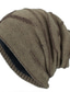 お買い得  メンズハット-男性用 帽子 ビーニー帽 ビーニー・ハット 冬の帽子 キャップ ニットカフ アウトドアウェア カジュアル／普段着 ニット フリース 平織り ウォーム ブラック