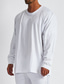 billige Casual T-shirts til mænd-Herre Oversized skjorte Vanlig Rund Hals udendørs Sport Langærmet Tøj Mode Gade Sej Afslappet Hverdag