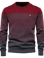 ieftine pulover pentru bărbați-Bărbați Pulover Plover Striat Tricotat Decupată Tricotat Dunga Crewneck Modă Șic Stradă În aer liber Ieșire Îmbrăcăminte Toamna iarna Galben natural Roșu-aprins M L XL