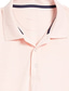 cheap Classic Polo-Men&#039;s Polo Shirt Golf Shirt Outdoor Casual Polo Collar Short Sleeve Casual Comfortable Solid Color Plain Button Front Button-Down Summer Spring Regular Fit Light Pink Blue-Green Black White Wine Red