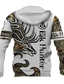 abordables sweats à capuche 3d pour hommes-Homme Graphic Animal Sweat à capuche Sweats à Capuche Sweat-shirt Sweat à capuche manche longue Sweat à capuche Capuche Vêtement de rue 3D effet Sport &amp; Loisir du quotidien Noir et Blanc Kaki clair.