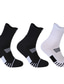 cheap Men&#039;s Socks-Men&#039;s 3 Pairs Socks Running Socks Black+Black+White White+White+Black Color Color Block Outdoor Athleisure Going out Print Medium Spring &amp;  Fall Fashion Streetwear
