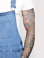 cheap Casual Shorts-Men&#039;s Jeans Overall Shorts Pocket Plain Comfort Wearable Short Casual Daily Holiday Denim Streetwear Stylish Pink Deep Blue