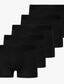 abordables Sous-vêtements pour hommes-Homme Paquet de 5 Caleçons Culotte basique Sous-vêtements boxeurs Respirable Doux Couleur monochrome Taille médiale Noir Rouge