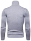 tanie sweter męski sweter-Męskie Sweter sweter Prążkowany Robić na drutach Dzianiny Równina Golf Elegancki Zatrzymujący ciepło Urlop Wyjściowe Odzież Zima Jesień Czarny Biały M L XL
