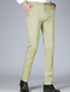 abordables Chino-Homme pantalon de costume Pantalon Poche Jambe droite Plein Bureau Travail Entreprise Mélange de Coton Chic et moderne Grande occasion Noir bleu marine Micro-élastique