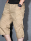 preiswerte Lässige Shorts-Herren Cargo Shorts Kurze Hosen Shorts Kurze Hosen Kurze Hose für Wanderer Tasche mit Reißverschluss Multi Pocket Glatt Komfort Outdoor Täglich Ausgehen Baumwollmischung Modisch Strassenmode Schwarz