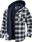 abordables Manteaux &amp; vestes-Homme Veste d&#039;Hiver Manteau d&#039;hiver Extérieur Décontracté / Quotidien Usage quotidien Sortie Bureau et carrière Boutonnage Simple Capuche Guêtres Confort Veste Vêtements d&#039;extérieur Plaid Poche Rouge