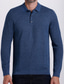 voordelige klassieke polo-Voor heren POLO Shirt Golfshirt Effen Strijkijzer Zwart Marineblauw Marine Blauw blauw Groen Buiten Dagelijks Lange mouw Button-omlaag Kleding Katoen Casual Comfortabel