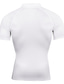 tanie Męskie koszulki casual-Męskie Koszule odprowadzające wilgoć Bluza z zamkiem błyskawicznym Koszulka Koszula mięśniowa Równina Stójka Sport i turystyka Ulica Krótkie rękawy Zamek Szybkoschnąca Odzież Sport Moda Trening