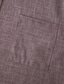 billige mænds fritidsskjorter-Herre Sommer skjorte Strandtrøje Lys Lyserød Vin Sort Langærmet Vanlig Stående krave Forår &amp; Vinter Afslappet Hawaiiansk Tøj
