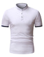 voordelige klassieke polo-Voor heren POLO Shirt Golfshirt Opstaande boord Lente Zomer Korte mouw Zwart Wit Rood Effen Buiten Casual Kleding